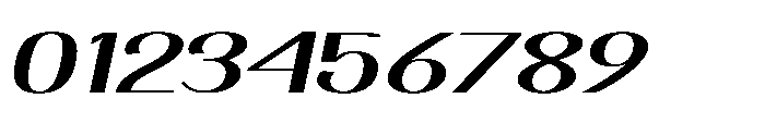 Dichora Black Extra Expanded Oblique Font OTHER CHARS