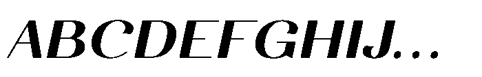 Dichora Black Extra Expanded Oblique Font UPPERCASE