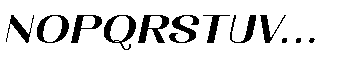 Dichora Black Extra Expanded Oblique Font UPPERCASE