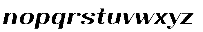 Dichora Black Extra Expanded Oblique Font LOWERCASE