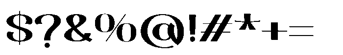 Dichora Black Extra Expanded Font OTHER CHARS