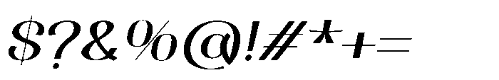 Dichora Black Oblique Font OTHER CHARS