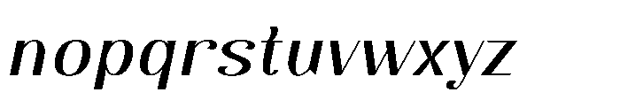 Dichora Black Oblique Font LOWERCASE