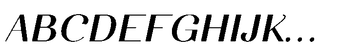 Dichora Black Semi Expanded Oblique Font UPPERCASE