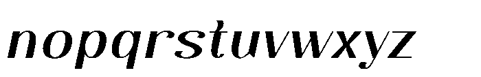 Dichora Black Semi Expanded Oblique Font LOWERCASE