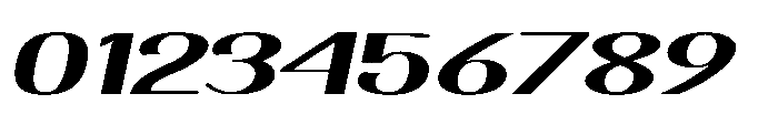 Dichora Black Ultra Expanded Oblique Font OTHER CHARS