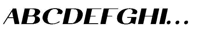 Dichora Black Ultra Expanded Oblique Font UPPERCASE