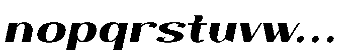 Dichora Black Ultra Expanded Oblique Font LOWERCASE