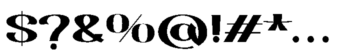 Dichora Black Ultra Expanded Font OTHER CHARS