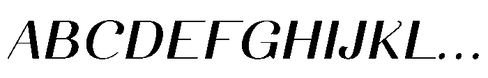 Dichora Bold Expanded Oblique Font UPPERCASE