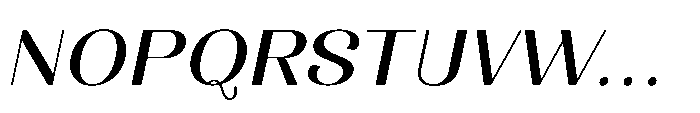 Dichora Bold Expanded Oblique Font UPPERCASE