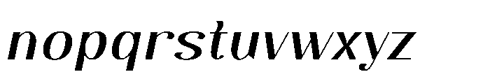 Dichora Bold Expanded Oblique Font LOWERCASE