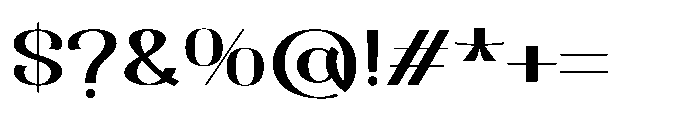 Dichora Bold Extra Expanded Font OTHER CHARS