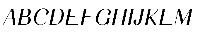 Dichora Bold Semi Condensed Oblique Font UPPERCASE