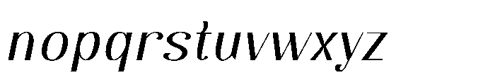 Dichora Bold Semi Condensed Oblique Font LOWERCASE