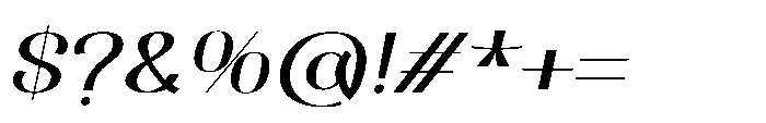 Dichora Bold Semi Expanded Oblique Font OTHER CHARS