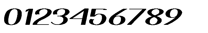 Dichora Bold Ultra Expanded Oblique Font OTHER CHARS