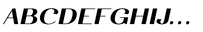 Dichora Bold Ultra Expanded Oblique Font UPPERCASE