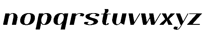 Dichora Bold Ultra Expanded Oblique Font LOWERCASE