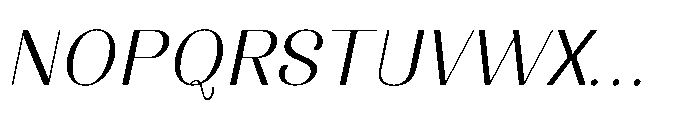 Dichora Condensed Oblique Font UPPERCASE