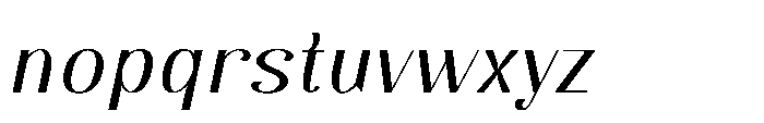 Dichora Extra Black Condensed Oblique Font LOWERCASE
