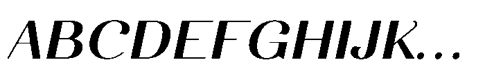Dichora Extra Black Expanded Oblique Font UPPERCASE