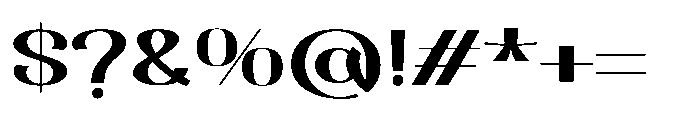 Dichora Extra Black Extra Expanded Font OTHER CHARS