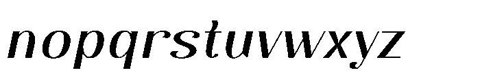 Dichora Extra Black Oblique Font LOWERCASE