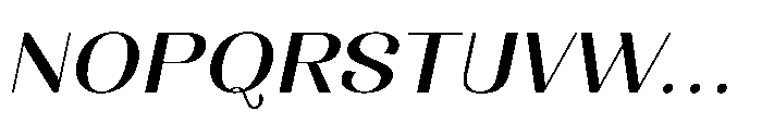 Dichora Extra Bold Expanded Oblique Font UPPERCASE