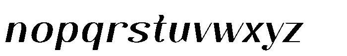 Dichora Extra Bold Expanded Oblique Font LOWERCASE