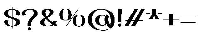 Dichora Extra Bold Extra Expanded Font OTHER CHARS
