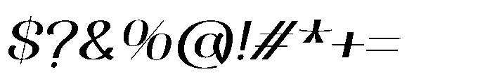 Dichora Extra Bold Oblique Font OTHER CHARS