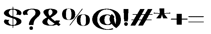 Dichora Extra Bold Ultra Expanded Font OTHER CHARS