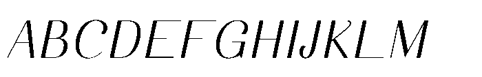 Dichora Extra Light Condensed Oblique Font UPPERCASE