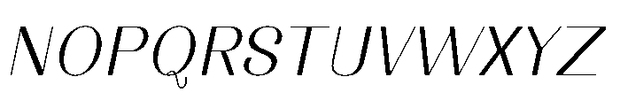 Dichora Extra Light Condensed Oblique Font UPPERCASE
