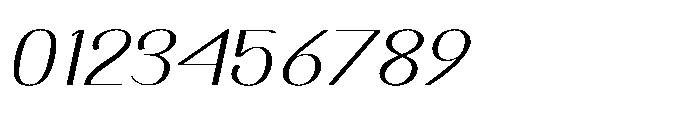 Dichora Extra Light Oblique Font OTHER CHARS