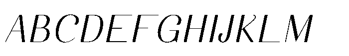 Dichora Extra Light Oblique Font UPPERCASE