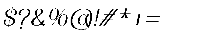 Dichora Light Condensed Oblique Font OTHER CHARS