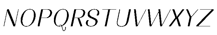 Dichora Light Condensed Oblique Font UPPERCASE