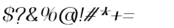 Dichora Light Expanded Oblique Font OTHER CHARS