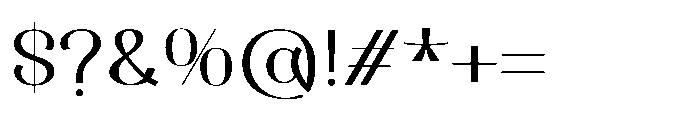 Dichora Light Extra Expanded Font OTHER CHARS