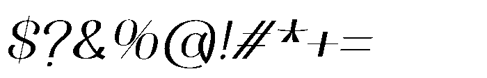 Dichora Light Semi Expanded Oblique Font OTHER CHARS