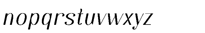 Dichora Medium Condensed Oblique Font LOWERCASE