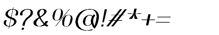 Dichora Medium Oblique Font OTHER CHARS