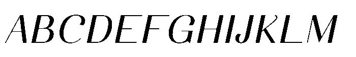 Dichora Medium Semi Expanded Oblique Font UPPERCASE
