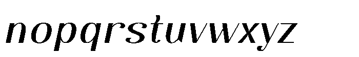 Dichora Semi Bold Expanded Oblique Font LOWERCASE