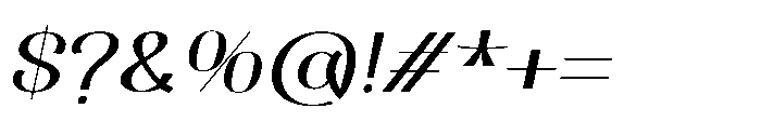 Dichora Semi Bold Semi Expanded Oblique Font OTHER CHARS