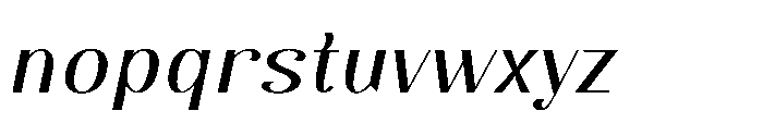 Dichora Semi Bold Semi Expanded Oblique Font LOWERCASE