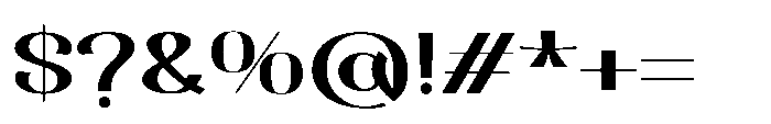 Dichora Semi Bold Ultra Expanded Font OTHER CHARS
