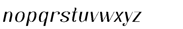 Dichora Semi Expanded Oblique Font LOWERCASE